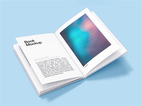 Open Slim Hardcover Book Mockup Mockup World