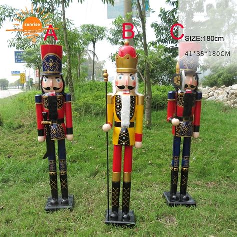 Christmas Wooden Nutcracker/ Nutcracker Soldier 6 Ft Christmas/ Resin 6ft Nutcracker Statue ...