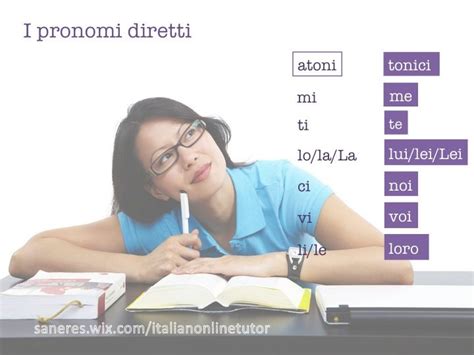 I Pronomi Diretti Italiani Italian Direct Objects Pronouns Online