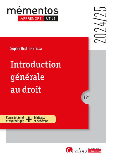 Introduction G N Rale Au Droit Sophie Druffin Bricca E Dition