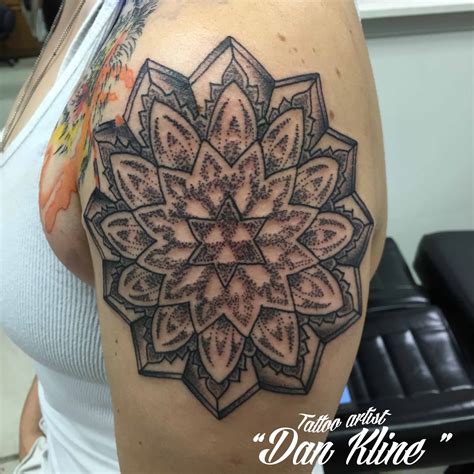 Lotus Mandala Tattoo Dotwork