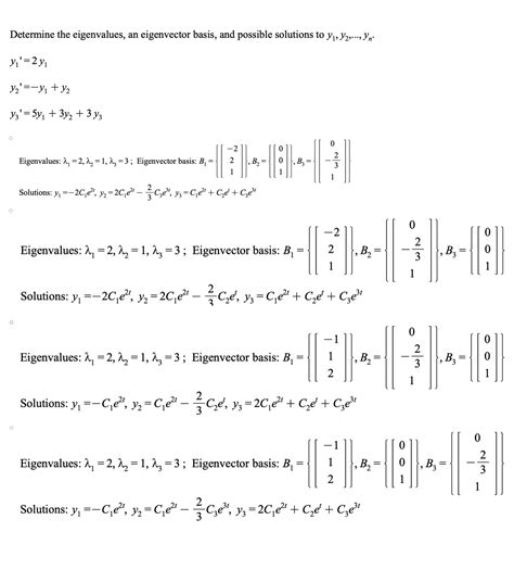 Solved Determine the eigenvalues, an eigenvector basis, and | Chegg.com