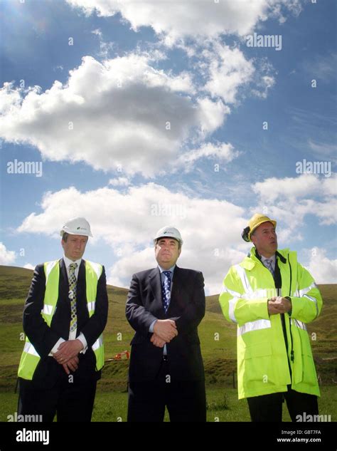 Colin Hood Right Visit Site Clyde Wind Farm Installed Hi Res Stock