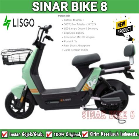 Jual Sepeda Listrik LISGO L3 500 Watt Electric E Bike Shopee Indonesia