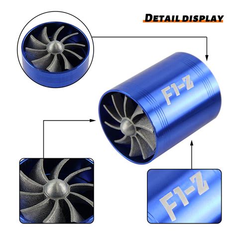 F Z Auto Edelstahl Universal Supercharger Dual Doppelturbine