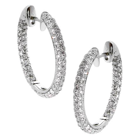 Harry Winston Diamond Gold Hoop Earrings At 1stdibs Harry Winston Diamond Hoop Earrings Harry