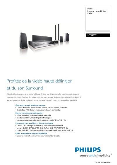 Philips Syst Me Home Cin Ma Dvd Fiche Produit Fra