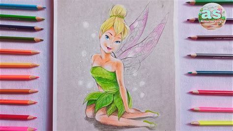 Pencil Drawing Of Tinkerbell