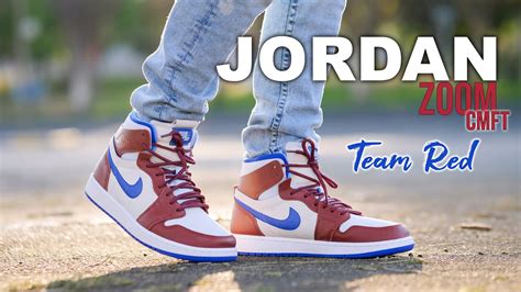 Jordan 1 Zoom Cmft Team Red On Foot 4k Youtube