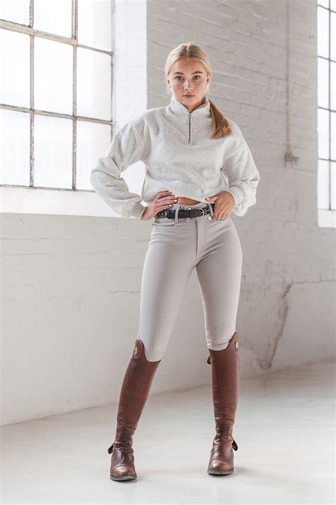 Nellie Grey Drizzle Bling Breeches Pomme Leather Leggings