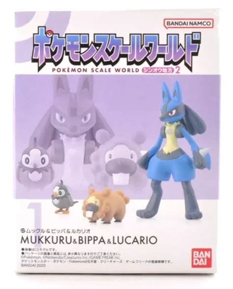 Pok Mon Scale World Sinnoh Region Lucario Bidoof Starly Bandai Figure