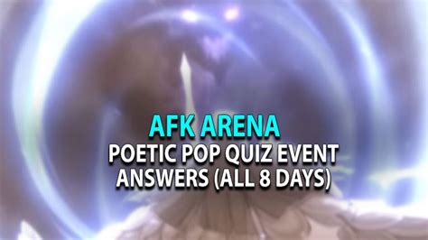 Afk Arena Poetic Pop Quiz Answers Poetic Pop Quiz All Correct Answers