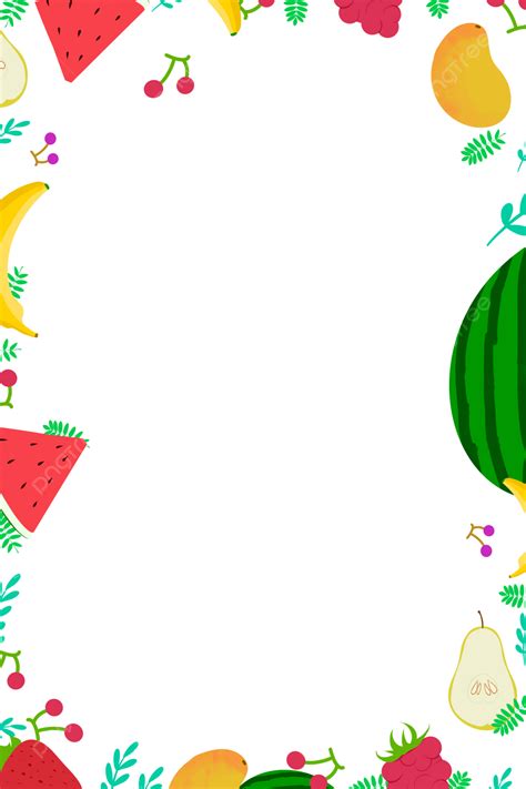 Summer Poster Border Fruit, Summer, Frame, Poster Borders PNG Transparent Clipart Image and PSD ...