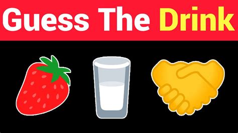 Can You Guess The Drinks By Emojis Drink Emoji Challenge Youtube