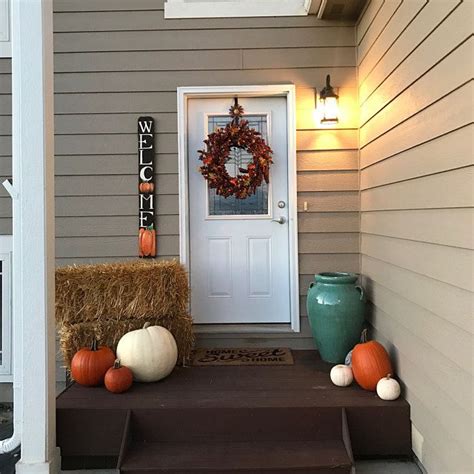 Welcome Sign Fall Rustic Welcome Sign Vertical Front Door Welcome