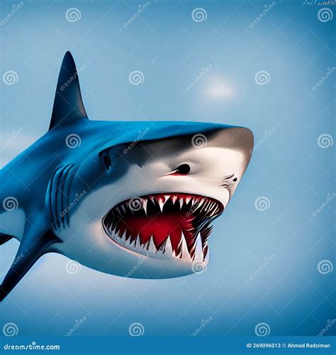 Illustration Of Shark With Sharp Teeth Stock Illustration