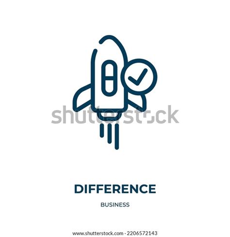 Difference Icon Linear Vector Illustration Business Stock Vector ...