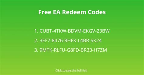 30+ Free EA Redeem Codes - Followchain