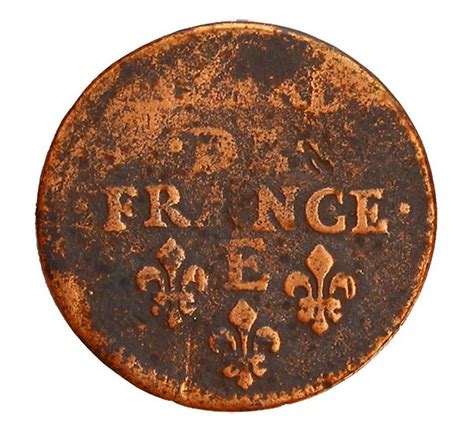 Monnaie France Liard Au Buste Juv Nile Louis Xiv Cuivre