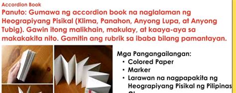 Accordion Book Panuto Gumawa Ng Accordion StudyX