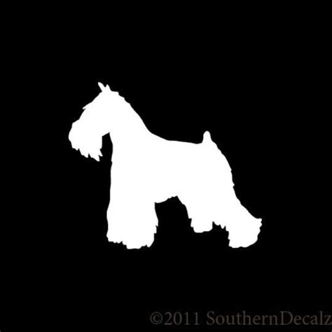 Miniature Schnauzer Dog Breed Silhouette Vinyl Decal Sticker Etsy