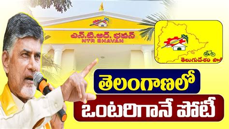 TDP Contesting Alone In Telangana Assembly Polls తలగణల ఒటరగన