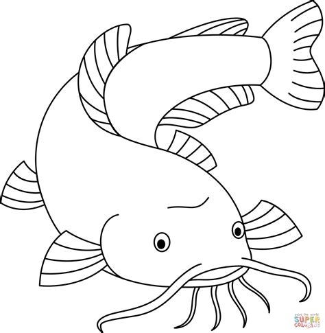 Catfish Coloring Page Free Printable Coloring Pages