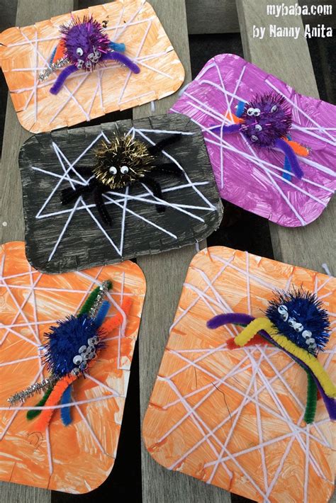 Halloween Spider Web Craft | Spider web craft, Spider crafts, Halloween ...