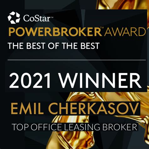 Fcg Proud To Announce Emil Cherkasov Wins 2021 Co Star Power Broker