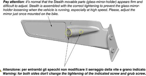 Rizoma BSS040 Stealth Rearview Mirrors Set Black User Manual