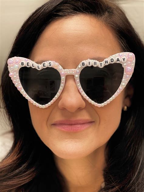 Custom Birthday Sunglasses Rhinestone Sunglasses Personalized Sunglasses Bedazzled Sunglasses