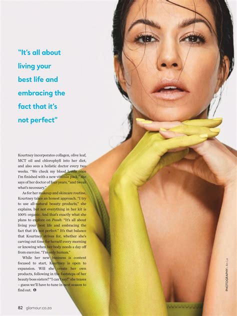 Kourtney Kardashian In Glamour Magazine South Africa July August