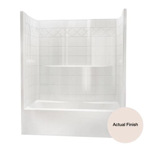 Aqua Glass 59 3 4 H X 73 3 4 W X 32 L Biscuit 1 Piece Shower Kit At