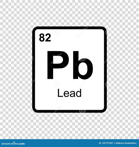 Chemical element Lead stock illustration. Illustration of research ...