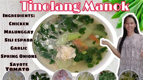 HOW TO COOK TINOLANG MANOK Chicken Recipe Tips YouTube