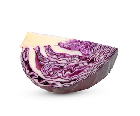 Premium Photo Slice Red Cabbage Vegetable On White Background