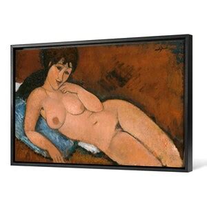 Amedeo Modigliani Nude On A Blue Cushion Large Wall Art Framed Wall Art Canvas Wall Art M976 Etsy