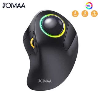 Ergonomic Vertical Jomaa Mouse Wireless Rgb Backlit Bluetooth Trackball