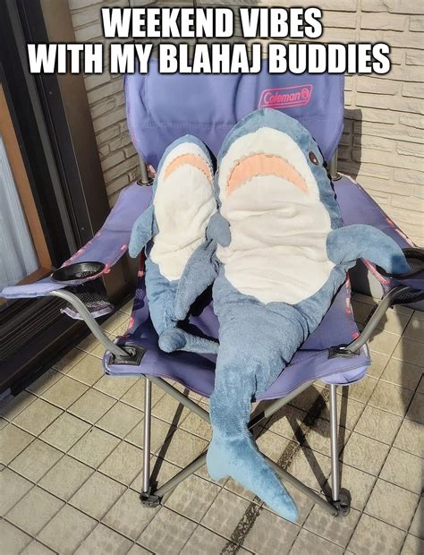 blahaj weekend vibes ikea blahaj shark   meme