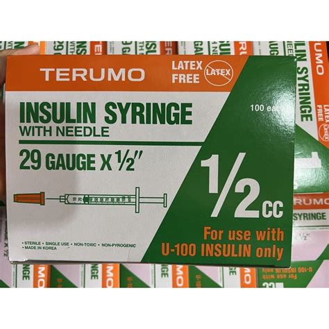 Terumo Insulin Syringe Cc Or Cc Shopee Philippines