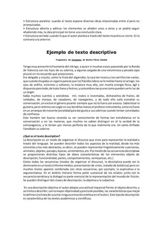 El Texto Descriptivo Pdf