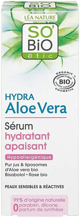 S Rum Hydratant Pour Visage So Bio Etic Hydra Aloe Vera