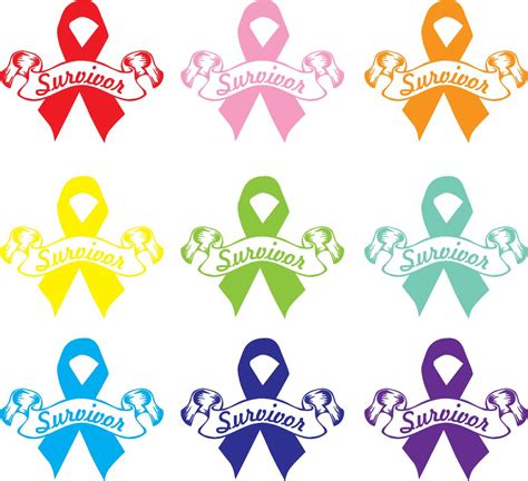 Survivor Ribbon Decals Available In A Variety Of Colors And Sizes