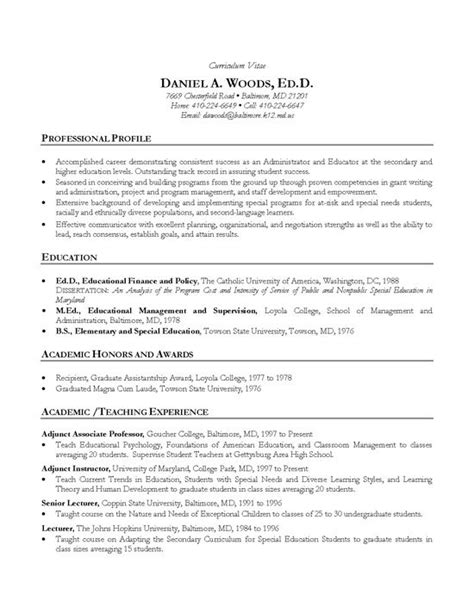 Academic Cv Example Academic Cv Teacher Resume Examples Cv Examples