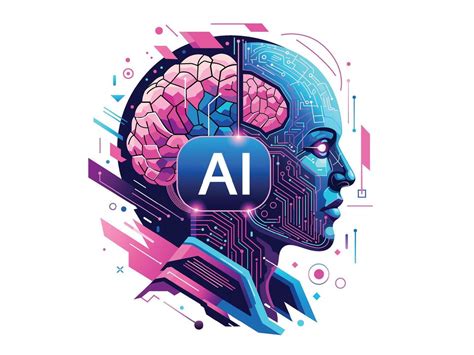Futuristic AI concept. Half human, half digital brain for technology ai