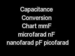 Microfarad Conversion Chart: A Visual Reference of Charts | Chart Master