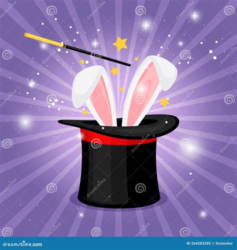 Magic Hats With Bunny Ears Magician Hat With Rabbit Circus Show