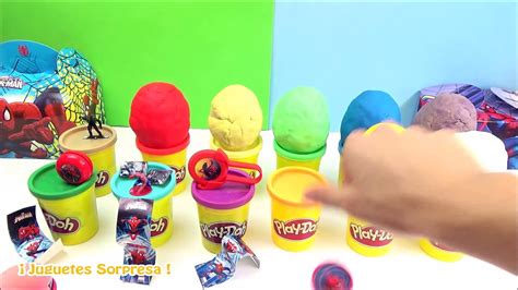 Huevos De Plastilina Play Doh En Espa Ol Del Hombre Ara A Spiderman