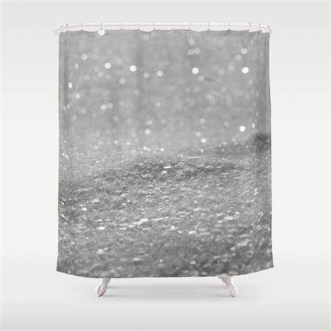 Glitter Silver Shower Curtain By Alice Gosling Gold Shower Curtain