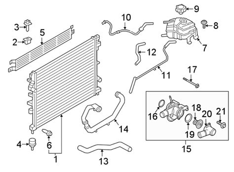 Ford Edge Engine Coolant Overflow Hose Liter F Gz B